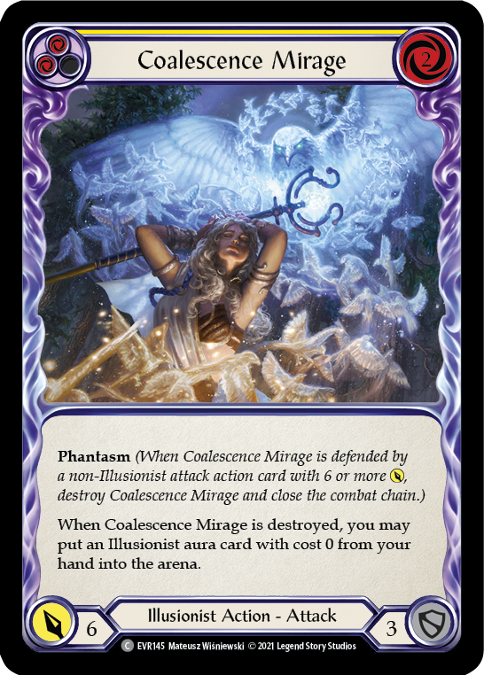 Coalescence Mirage (Yellow) [EVR145] (Everfest)  1st Edition Rainbow Foil | Gamers Paradise