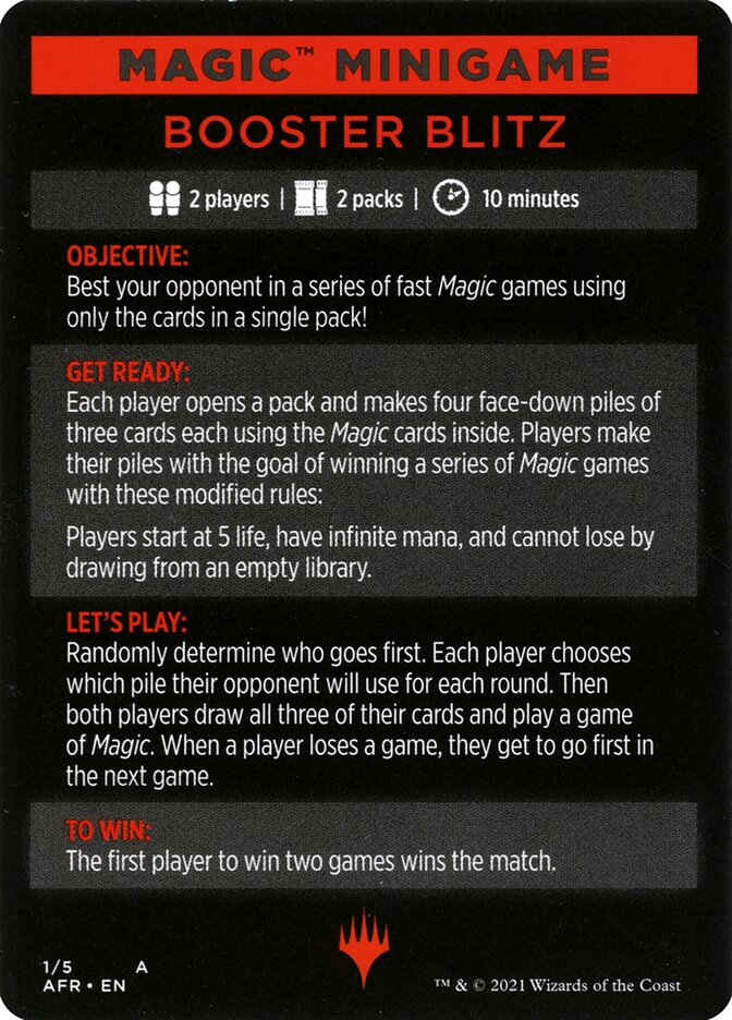 Booster Blitz (Magic Minigame) [Innistrad: Midnight Hunt Minigame] | Gamers Paradise