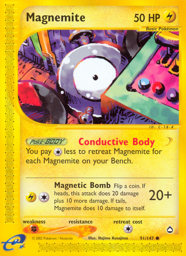 Magnemite (91/147) [Aquapolis] | Gamers Paradise