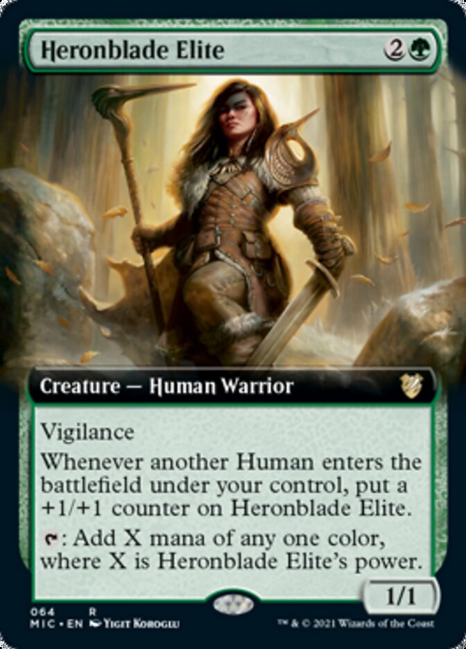 Heronblade Elite (Extended Art) [Innistrad: Midnight Hunt Commander] | Gamers Paradise