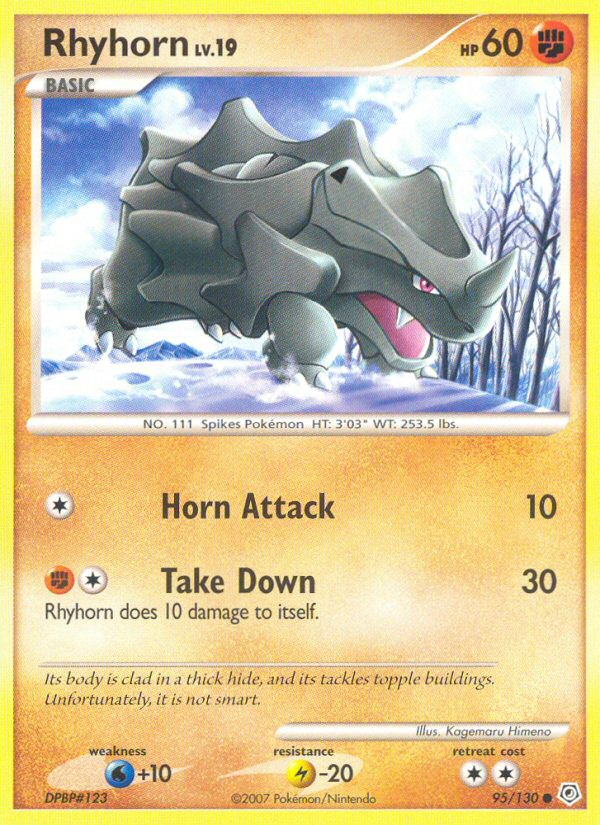 Rhyhorn (95/130) [Diamond & Pearl: Base Set] | Gamers Paradise