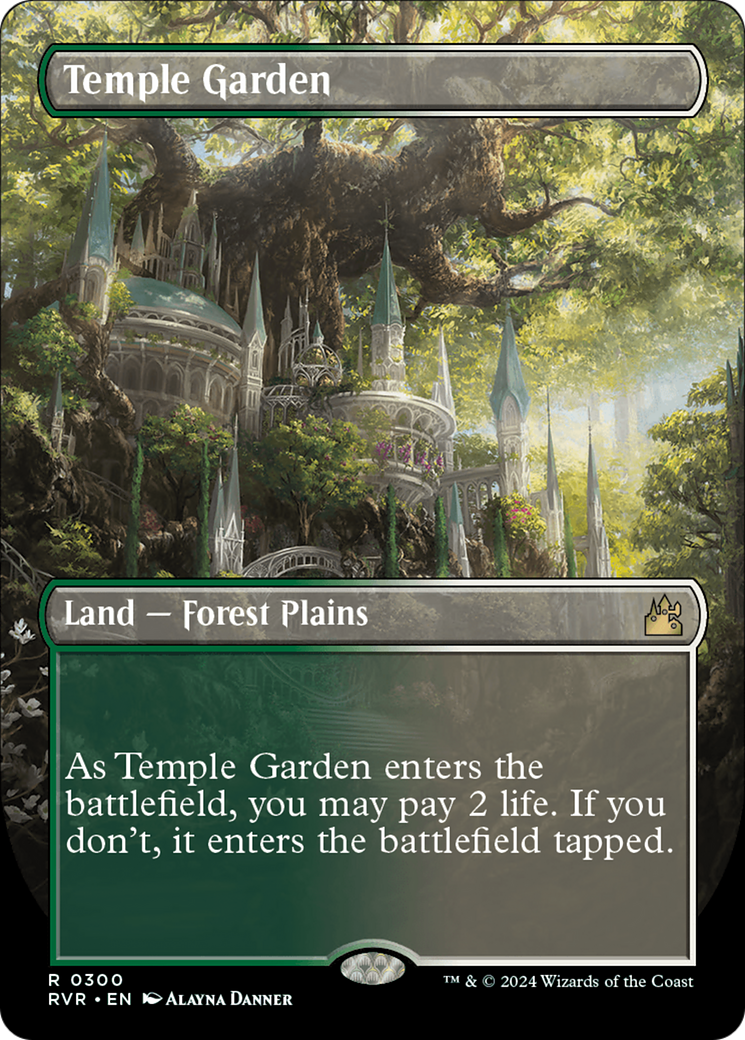 Temple Garden (Borderless) [Ravnica Remastered] | Gamers Paradise