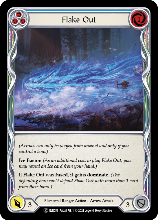 Flake Out (Blue) [U-ELE058] Unlimited Rainbow Foil | Gamers Paradise