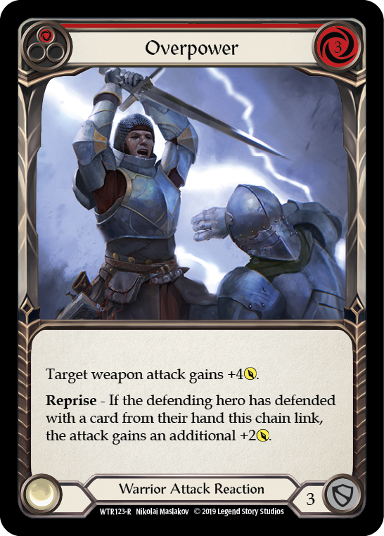 Overpower (Red) [WTR123-R] Alpha Print Rainbow Foil | Gamers Paradise