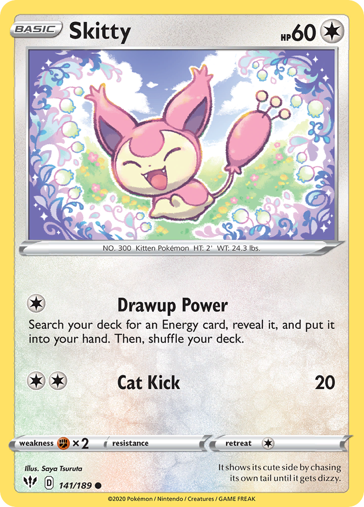 Skitty (141/189) [Sword & Shield: Darkness Ablaze] | Gamers Paradise