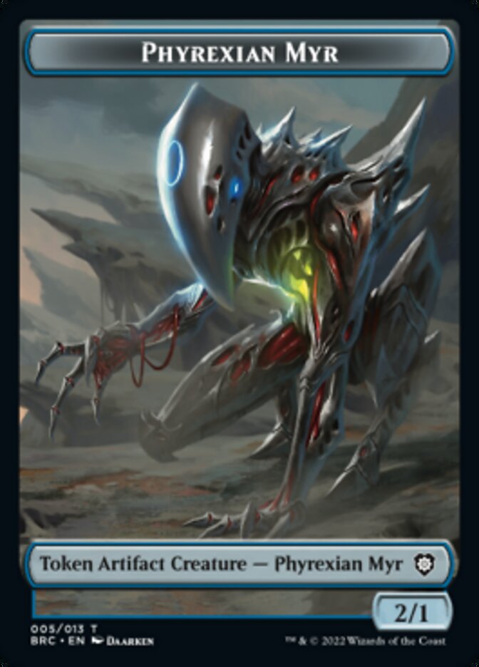 Construct (008) // Phyrexian Myr Double-Sided Token [The Brothers' War Commander Tokens] | Gamers Paradise