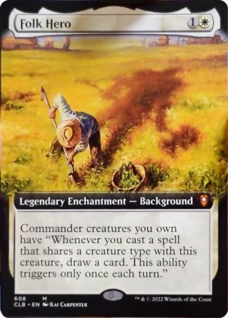 Folk Hero (Extended Art) [Commander Legends: Battle for Baldur's Gate] | Gamers Paradise