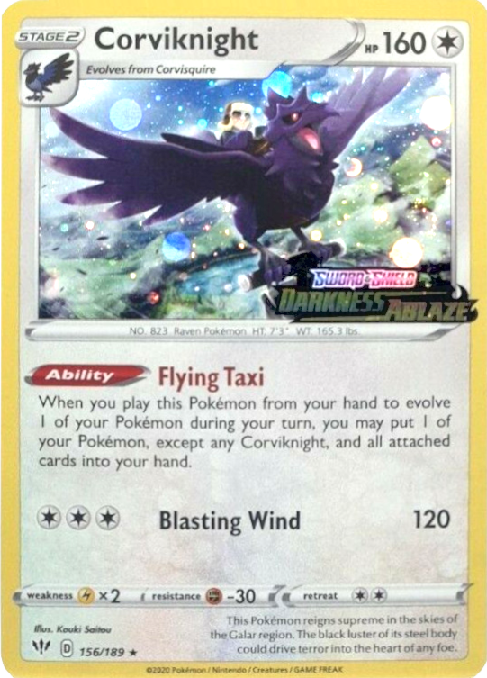 Corviknight (156/189) (Cosmos Holo) [Sword & Shield: Darkness Ablaze] | Gamers Paradise