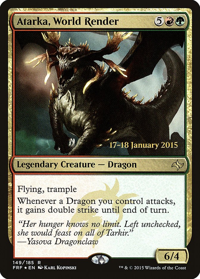 Atarka, World Render [Fate Reforged Prerelease Promos] | Gamers Paradise