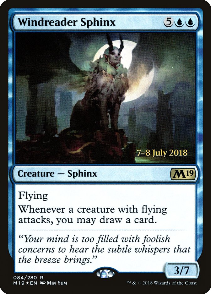 Windreader Sphinx [Core Set 2019 Prerelease Promos] | Gamers Paradise
