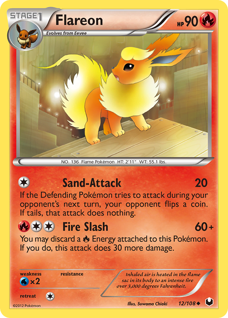 Flareon (12/108) [Black & White: Dark Explorers] | Gamers Paradise