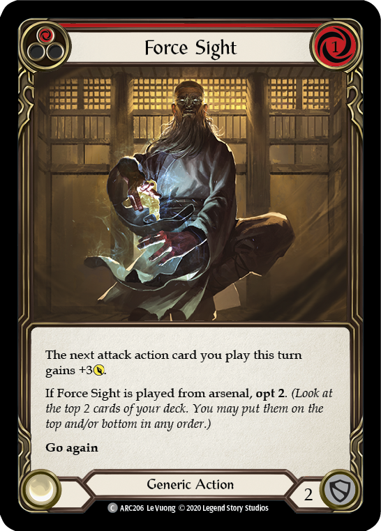 Force Sight (Red) [U-ARC206] Unlimited Rainbow Foil | Gamers Paradise