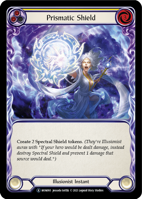 Prismatic Shield (Yellow) [U-MON093-RF] Unlimited Rainbow Foil | Gamers Paradise