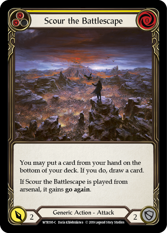 Scour the Battlescape (Yellow) [WTR195-C] Alpha Print Rainbow Foil | Gamers Paradise