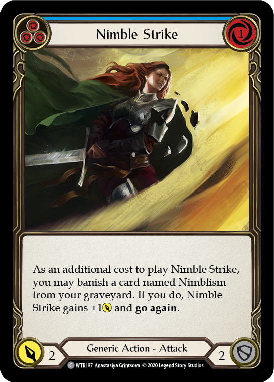 Nimble Strike (Blue) [U-WTR187] (Welcome to Rathe Unlimited)  Unlimited Rainbow Foil | Gamers Paradise