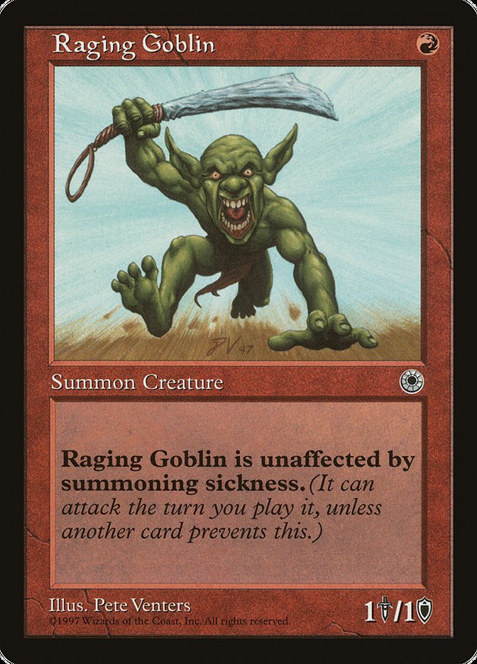 Raging Goblin (No Flavor Text) [Portal] | Gamers Paradise
