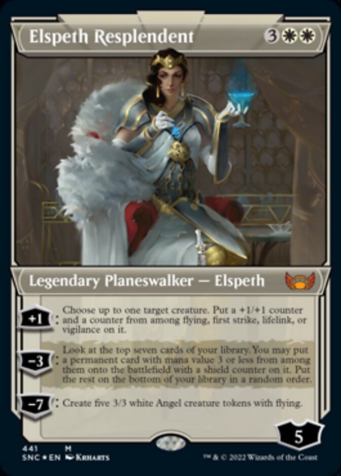 Elspeth Resplendent (Showcase Art Deco Foil Etched) [Streets of New Capenna] | Gamers Paradise