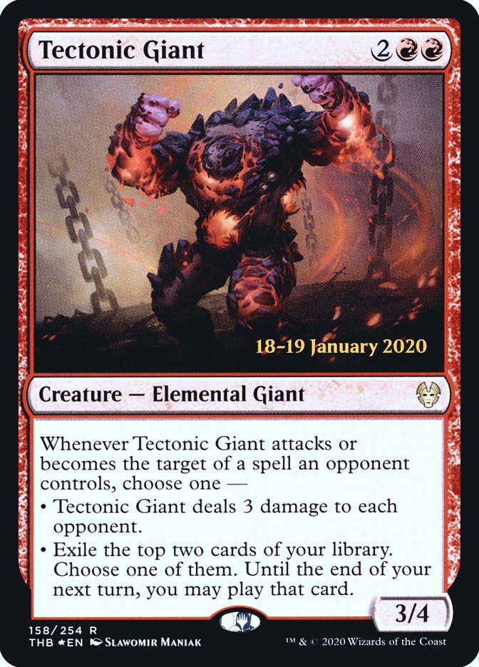 Tectonic Giant [Theros Beyond Death Prerelease Promos] | Gamers Paradise