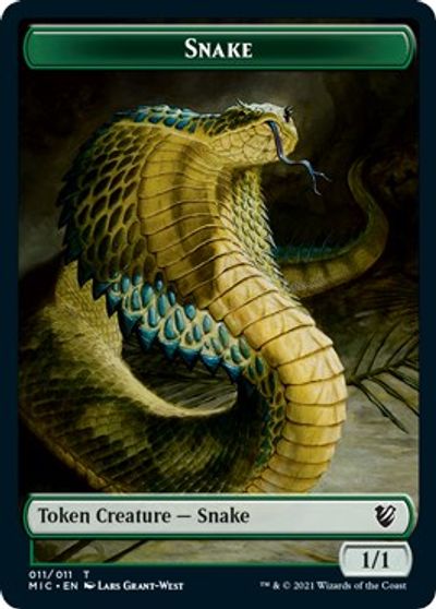 Spirit // Snake Double-Sided Token [Innistrad: Midnight Hunt Commander Tokens] | Gamers Paradise