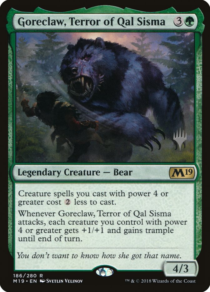 Goreclaw, Terror of Qal Sisma (Promo Pack) [Core Set 2019 Promos] | Gamers Paradise