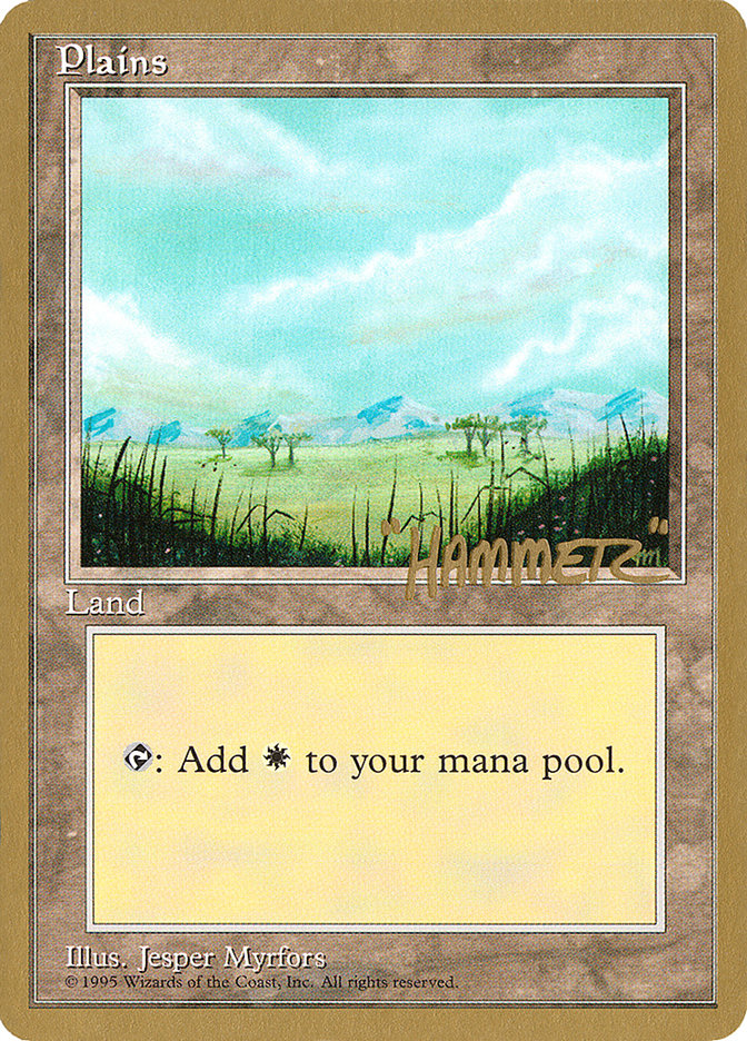 Plains (shr365) (Shawn "Hammer" Regnier) [Pro Tour Collector Set] | Gamers Paradise