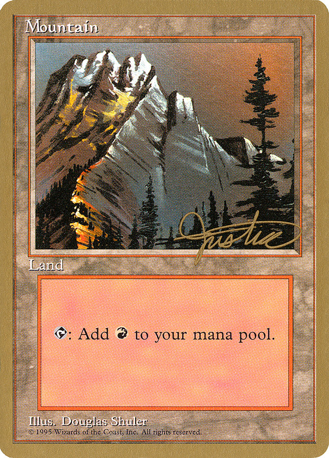 Mountain (mj373) (Mark Justice) [Pro Tour Collector Set] | Gamers Paradise