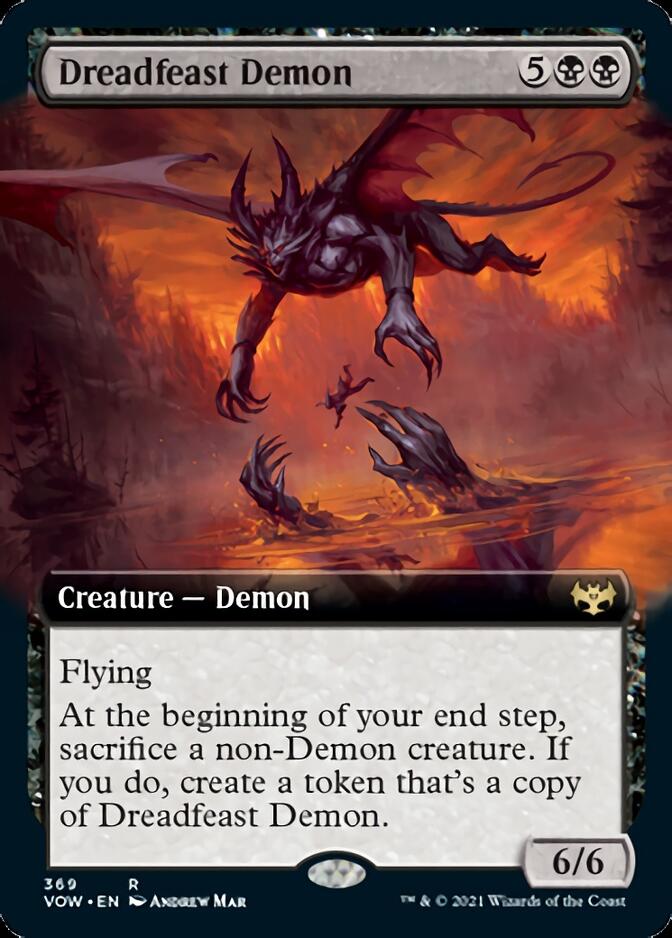 Dreadfeast Demon (Extended Art) [Innistrad: Crimson Vow] | Gamers Paradise