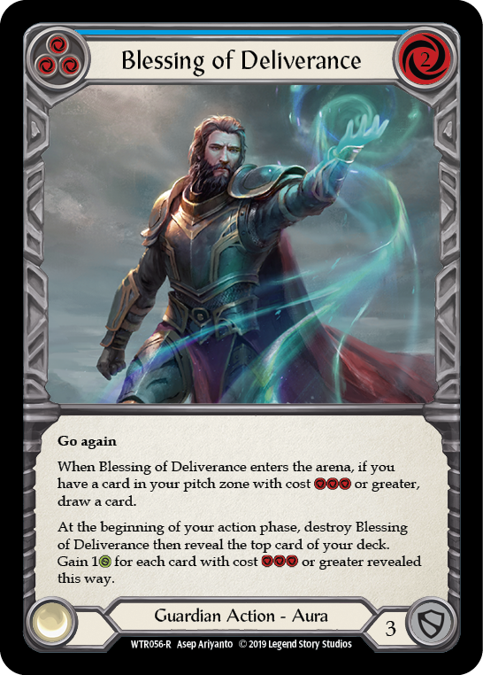 Blessing of Deliverance (Blue) [WTR056-R] Alpha Print Rainbow Foil | Gamers Paradise