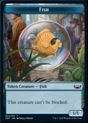 Fish // Dog Double-Sided Token [Streets of New Capenna Tokens] | Gamers Paradise