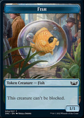 Fish // Spirit Double-Sided Token [Streets of New Capenna Tokens] | Gamers Paradise