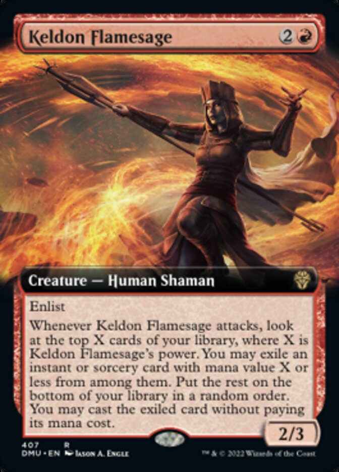 Keldon Flamesage (Extended Art) [Dominaria United] | Gamers Paradise