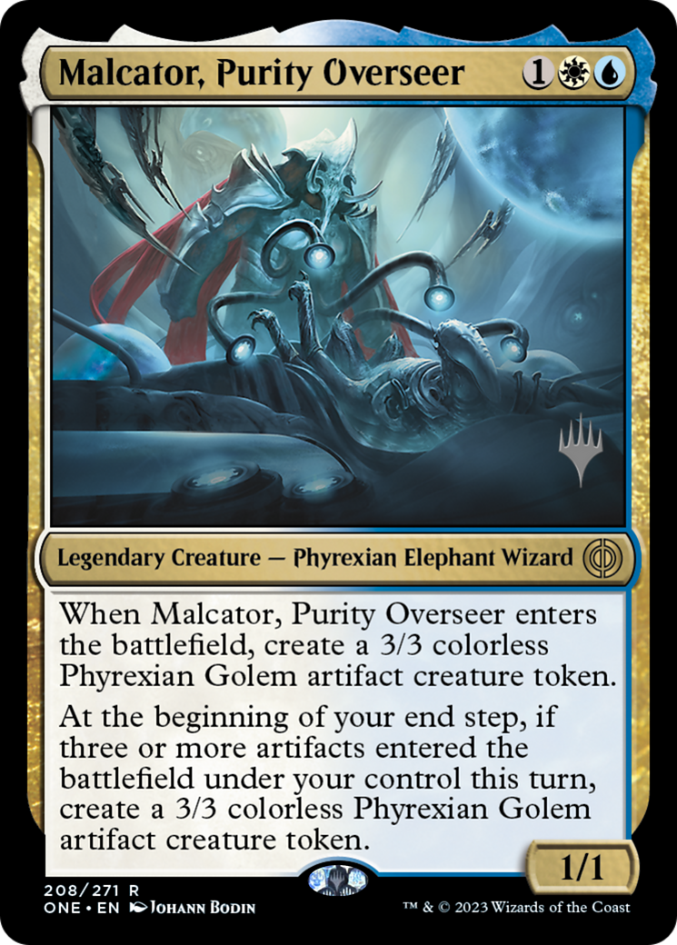 Malcator, Purity Overseer (Promo Pack) [Phyrexia: All Will Be One Promos] | Gamers Paradise