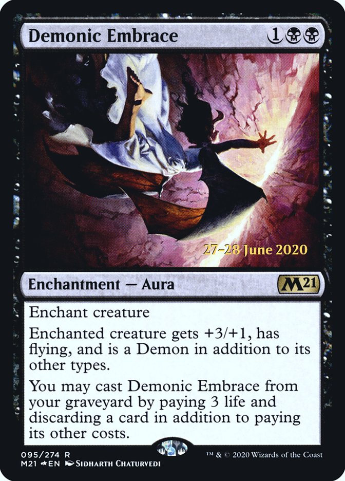 Demonic Embrace [Core Set 2021 Prerelease Promos] | Gamers Paradise