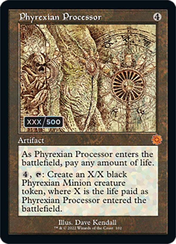 Phyrexian Processor (Retro Schematic) (Serial Numbered) [The Brothers' War Retro Artifacts] | Gamers Paradise