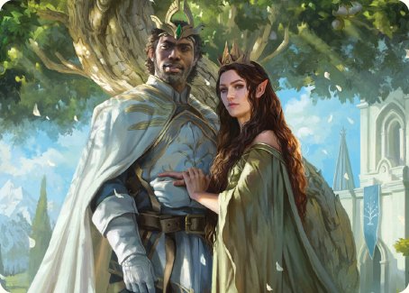 Aragorn and Arwen, Wed Art Card [The Lord of the Rings: Tales of Middle-earth Art Series] | Gamers Paradise