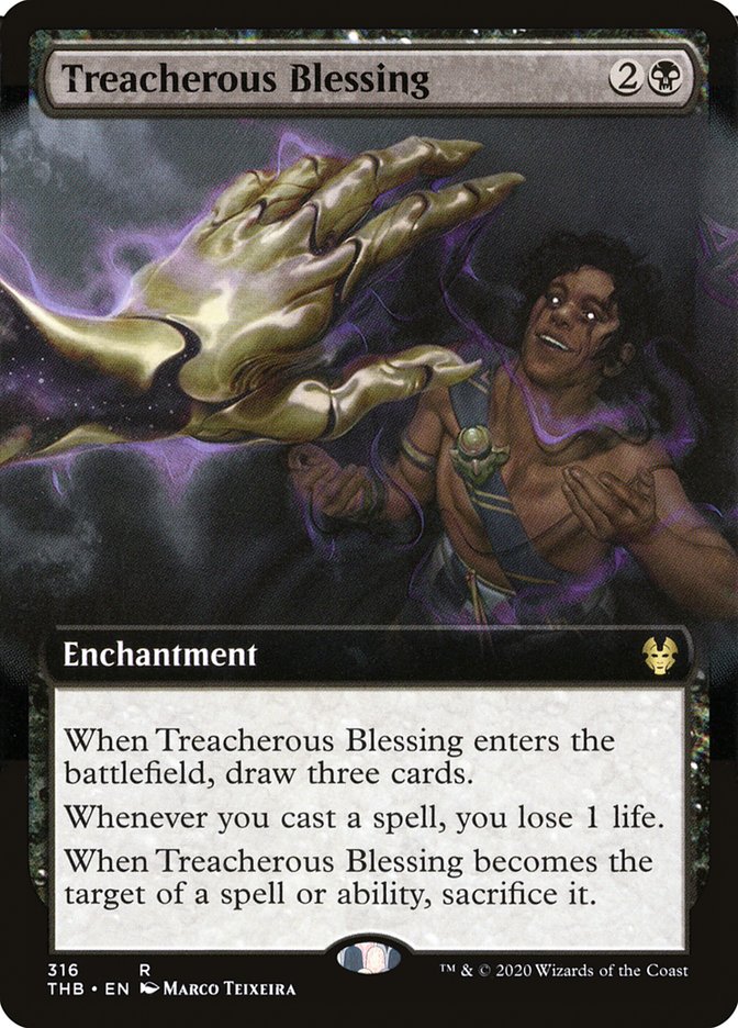 Treacherous Blessing (Extended Art) [Theros Beyond Death] | Gamers Paradise