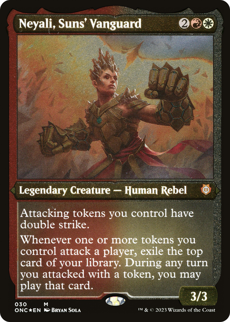 Neyali, Suns' Vanguard (Foil Etched) (Display Commander) [Phyrexia: All Will Be One Commander] | Gamers Paradise