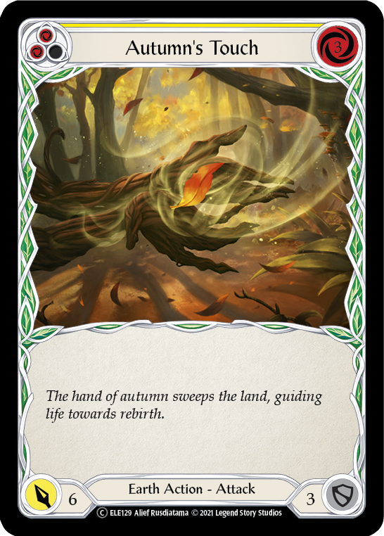 Autumn's Touch (Yellow) [U-ELE129] Unlimited Rainbow Foil | Gamers Paradise