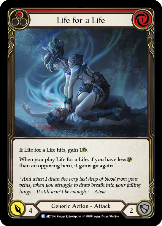 Life for a Life (Red) [U-ARC164] Unlimited Rainbow Foil | Gamers Paradise