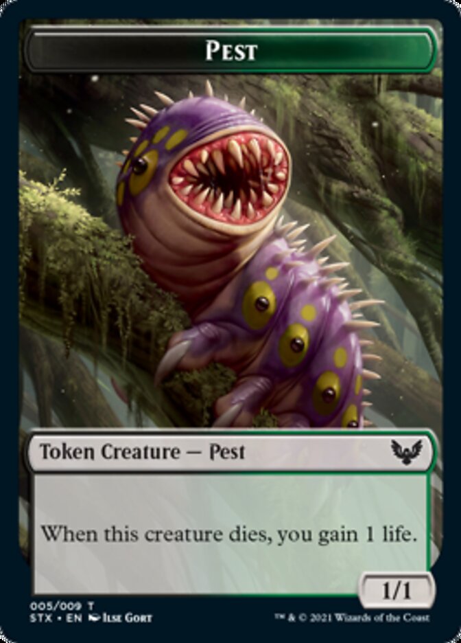 Pest Token [Strixhaven: School of Mages Tokens] | Gamers Paradise