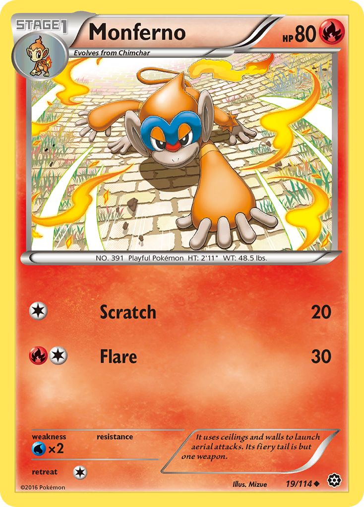 Monferno (19/114) [XY: Steam Siege] | Gamers Paradise