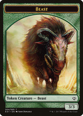 Beast (004) // Soldier Double-Sided Token [Archenemy: Nicol Bolas Tokens] | Gamers Paradise