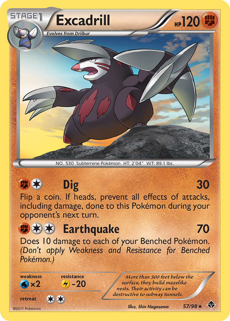 Excadrill (57/98) [Black & White: Emerging Powers] | Gamers Paradise