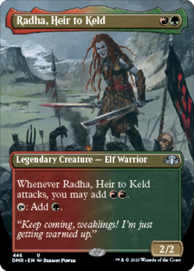 Radha, Heir to Keld (Borderless Alternate Art) [Dominaria Remastered] | Gamers Paradise