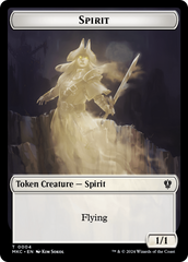 Spirit // Phyrexian Germ Double-Sided Token [Murders at Karlov Manor Commander Tokens] | Gamers Paradise