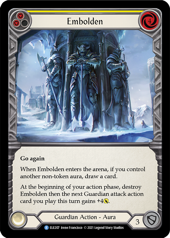 Embolden (Yellow) [ELE207] (Tales of Aria)  1st Edition Rainbow Foil | Gamers Paradise