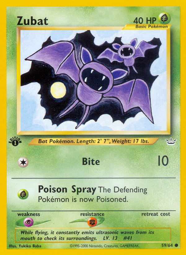 Zubat (59/64) [Neo Revelation 1st Edition] | Gamers Paradise