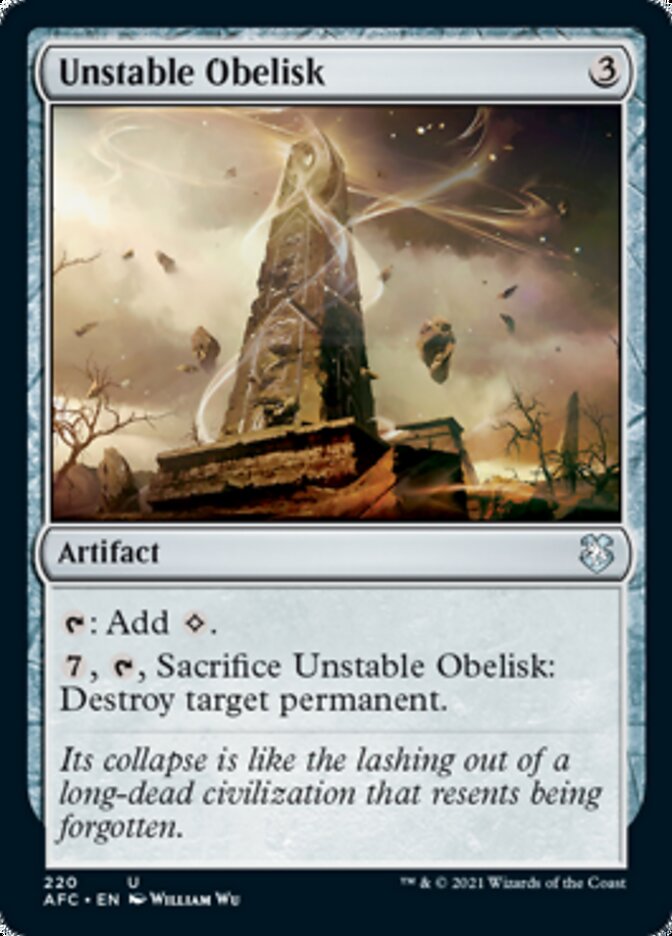 Unstable Obelisk [Dungeons & Dragons: Adventures in the Forgotten Realms Commander] | Gamers Paradise