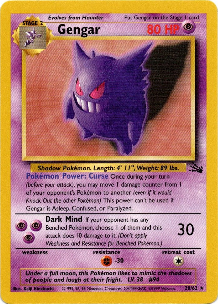 Gengar (20/62) [Fossil Unlimited] | Gamers Paradise