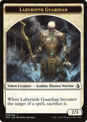Warrior // Labyrinth Guardian Double-Sided Token [Amonkhet Tokens] | Gamers Paradise